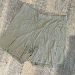 PINK Victoria Secret Sage Green Yoga Shorts - Large